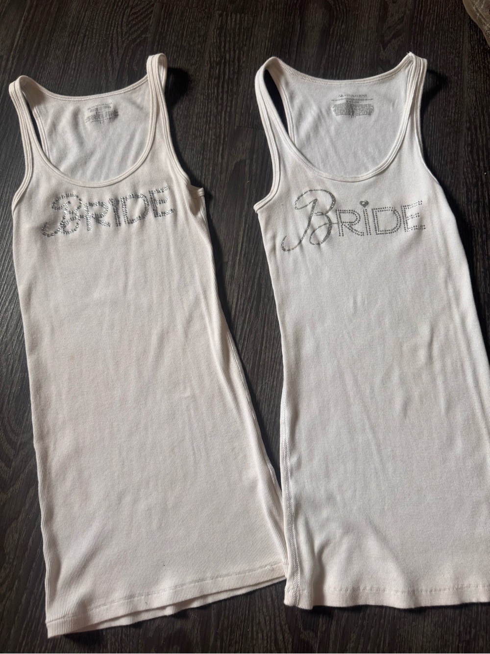 VS Bride Rhinestone Tank - White